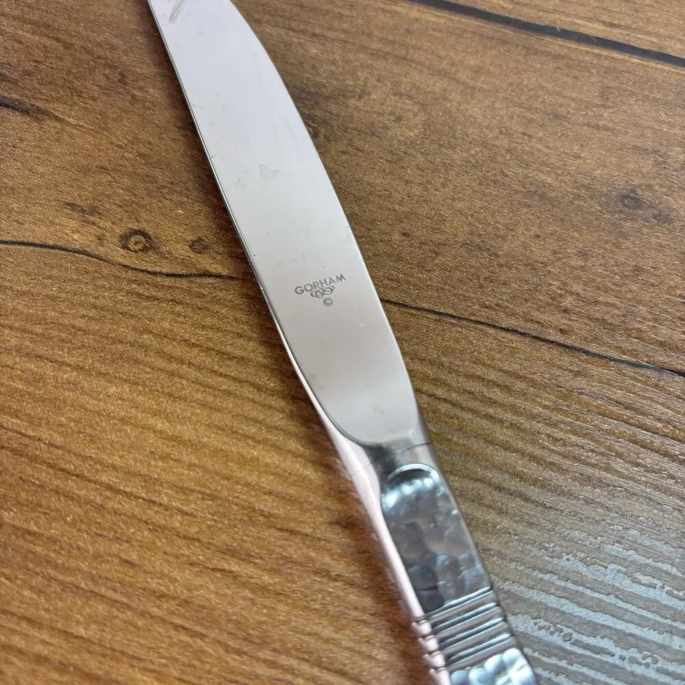 Gorham Stainless Dinner Knife BALUSTER Japan Hammered Design Studios